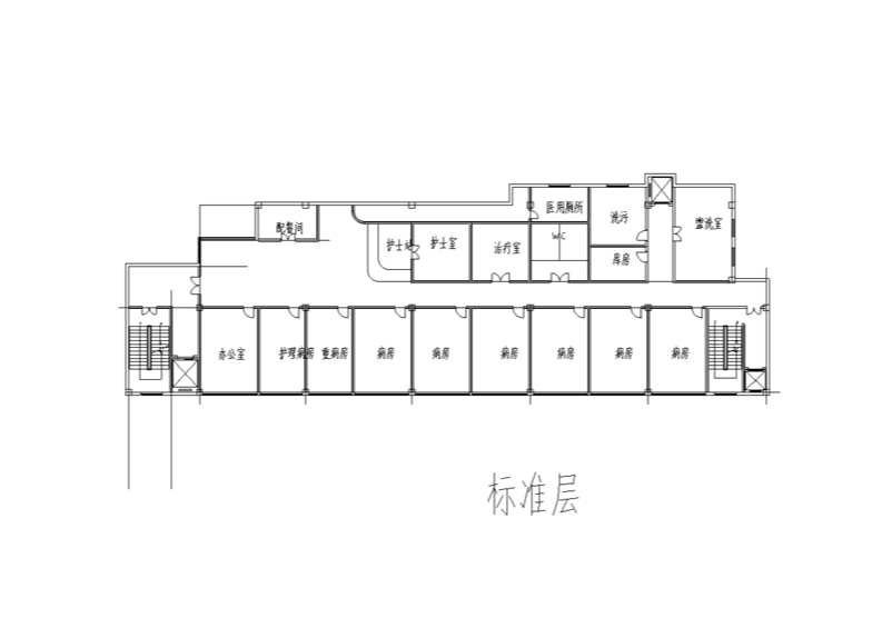 某综合性医院楼室内装修设计施工图及SU模型