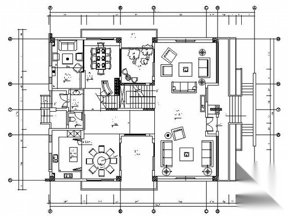 [东莞]三层欧式豪华别墅施工图 含材料