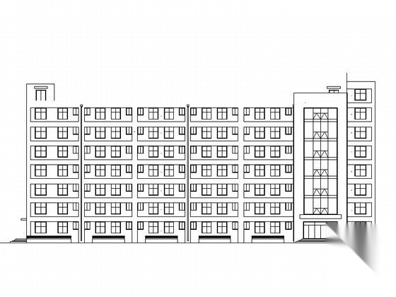 [山西]某公司七层单身宿舍建筑施工图