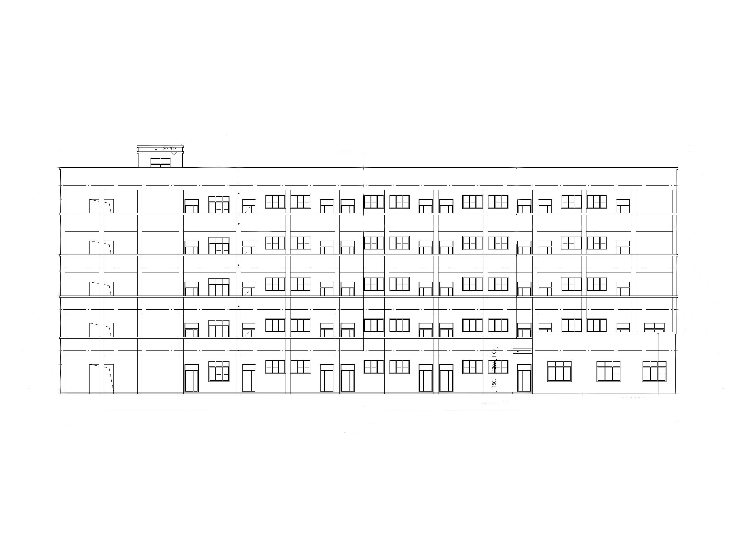 [湖北]五层框架结构小学教学楼建筑施工图