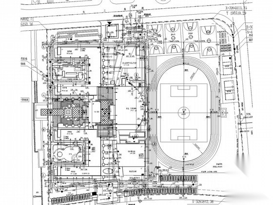 [浙江]中小学体育场给排水及消防施工图 建筑给排水