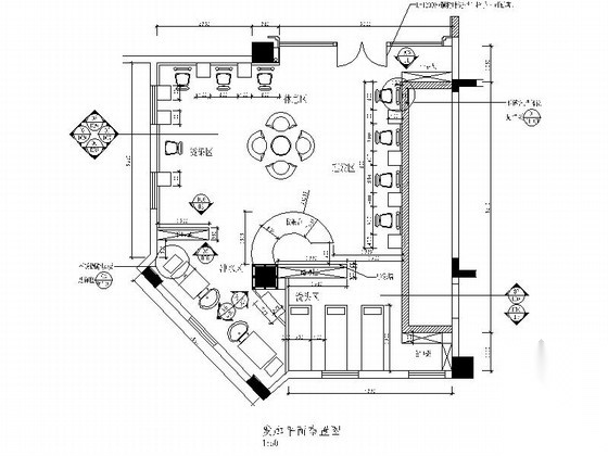 [深圳]品牌酒店美发店装修竣工图