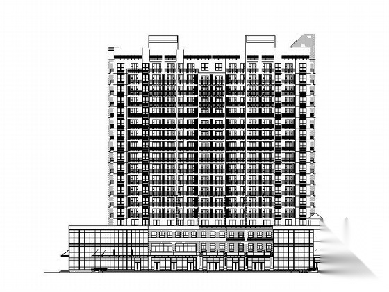 宜昌 某十八层商住楼建筑施工图