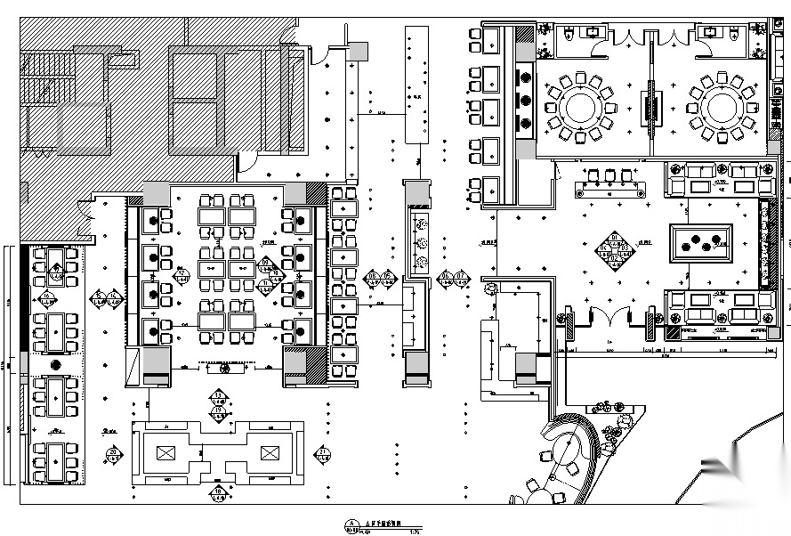 [辽宁]人山人海美食自助餐厅设计施工图（附效果图）