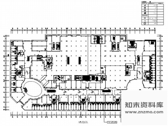 施工图福建城市核心地段大型现代商场室内装修施工图含效果及实景图