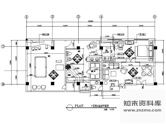 图块/节点某西式套房平面图