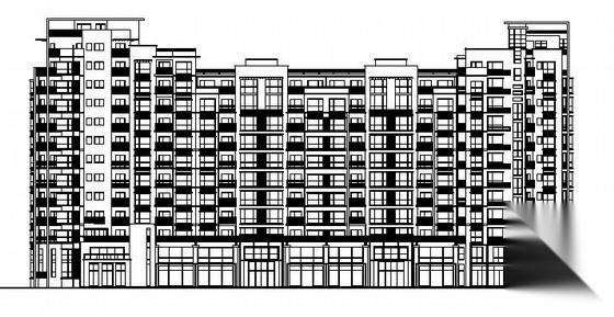 理想家园某十一层住宅楼建筑施工图