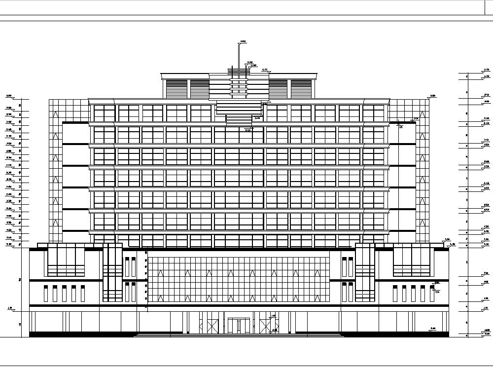 3套现代高层宾馆酒店建筑设计施工图CAD