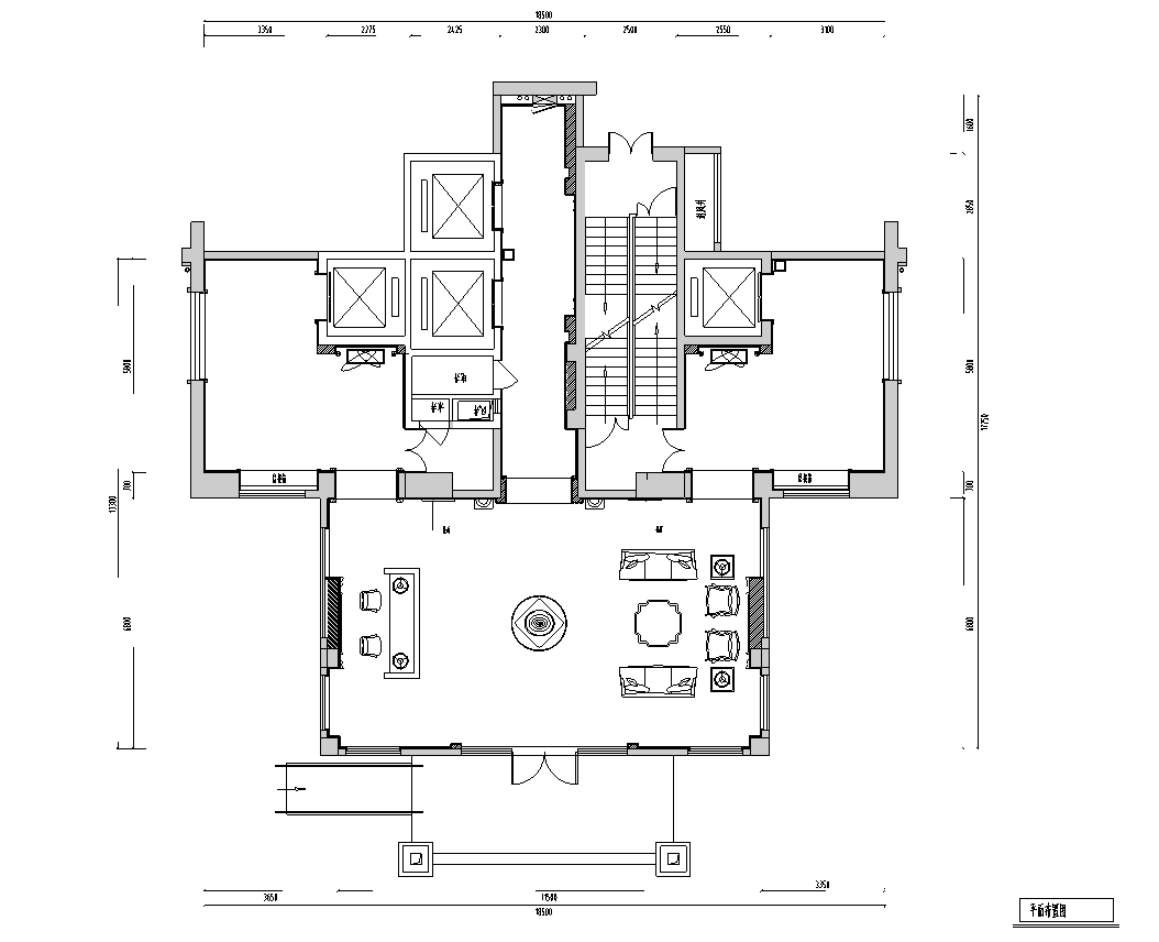 [福建]名城欧式风格办公楼电梯厅施工图