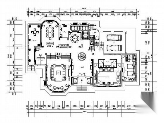 [重庆]高档豪华欧式风格酒店式别墅室内装修施工图（含...