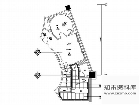 施工图VIP桑拿SPA室装修设计图