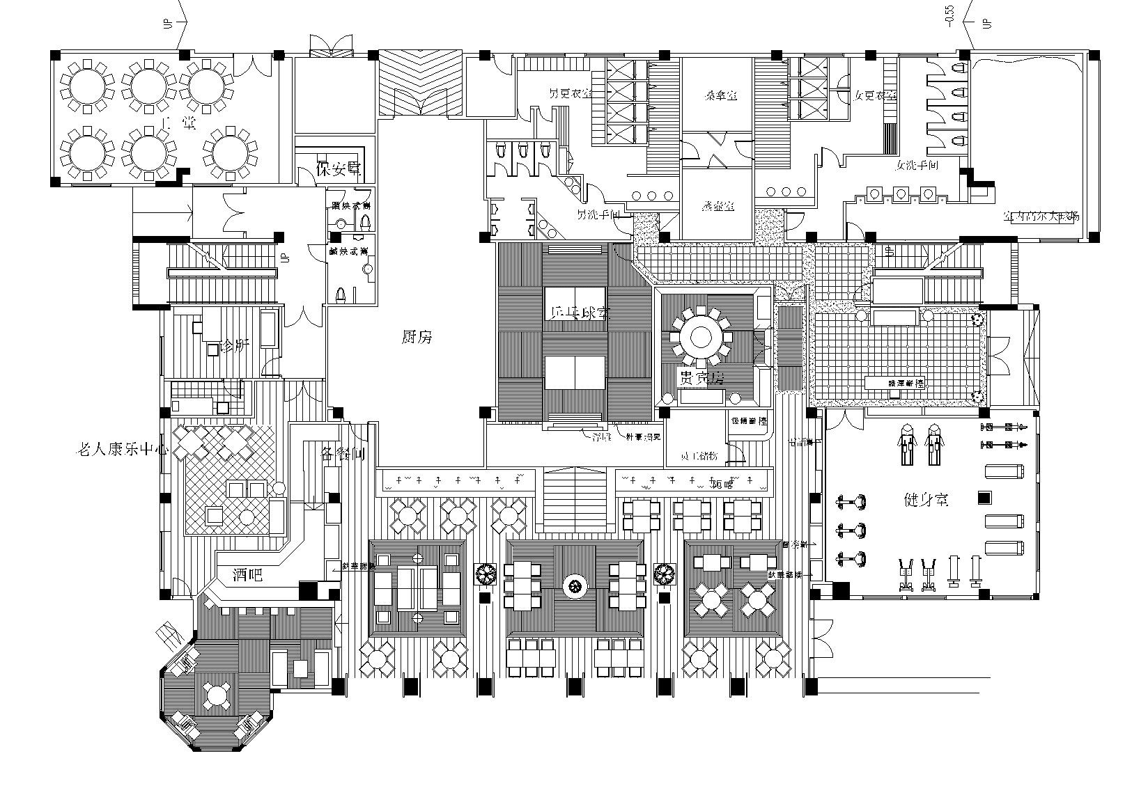 [海南]新世界花园小区会所施工图+实景拍摄