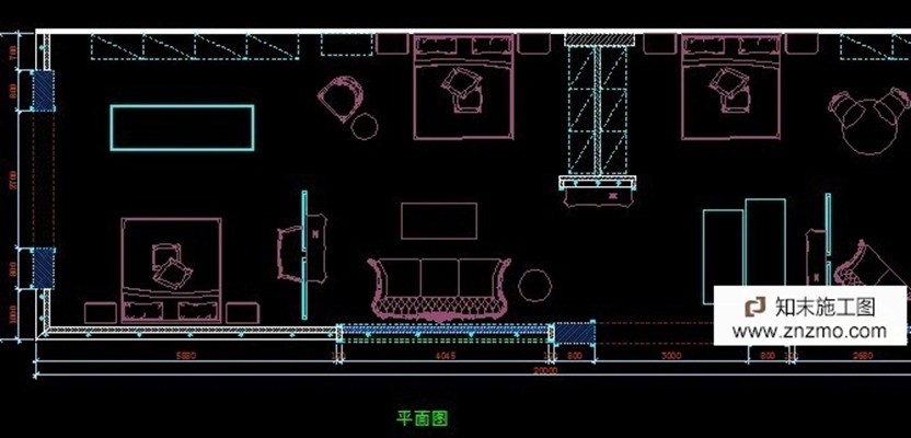 家纺施工图 cad2007