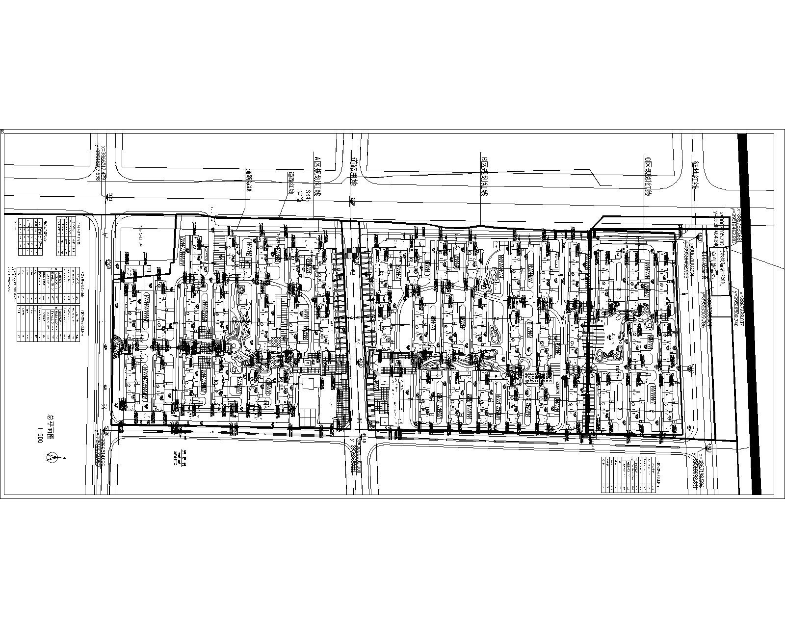 [山东]迎贤苑ABC区二级网平面布置图 市政暖通