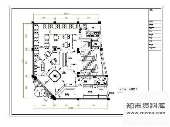 图块/节点酒店一层平面图