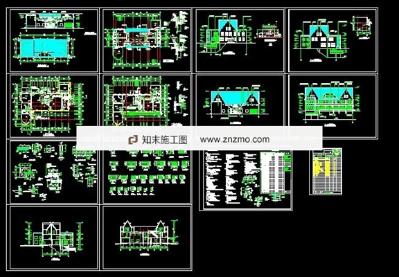 一套豪华别墅建筑施工图