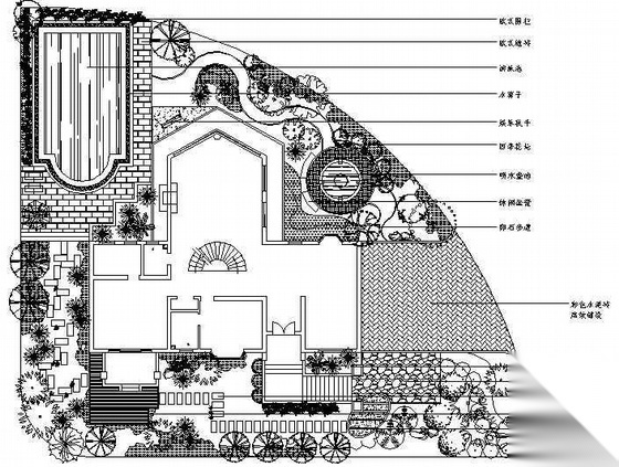 某别墅景观设计平面图