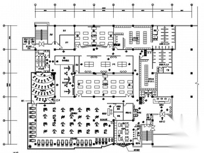 1000平米健身房会所设计施工图