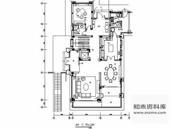 施工图成都经典豪华三层别墅样板间室内装修图含方案文本