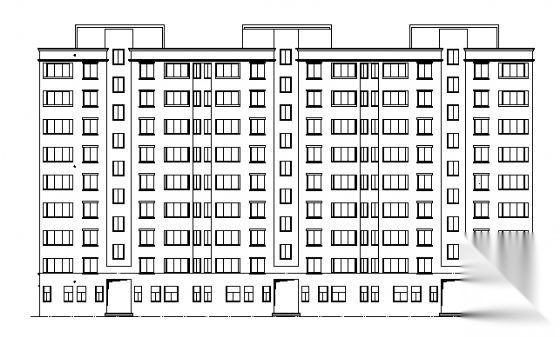 嘉乐云峰阁七层住宅楼建筑施工图