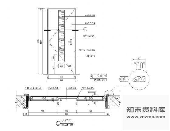 图块/节点装饰门详图 通用节点