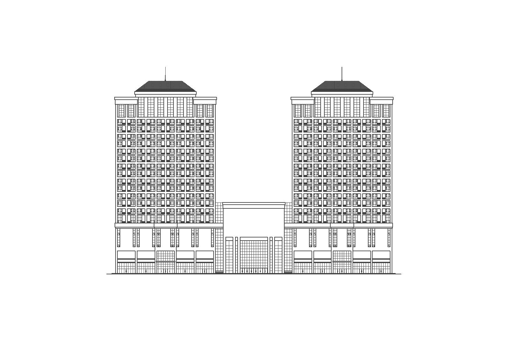 [北京]高层剪力墙结构物流办公中心建筑施工图（含全专...