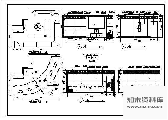 施工图KTV包房装修立面图