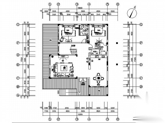 [三亚]简欧浪漫两层别墅样板房施工图