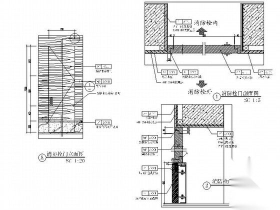 消防栓门 详图 通用节点