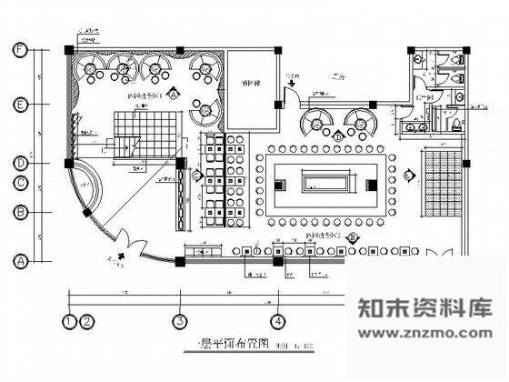 施工图上海西餐厅室内装修图