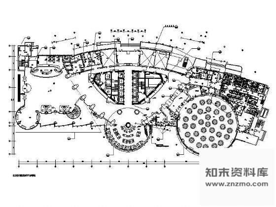 图块/节点花园酒店一层平面设计图