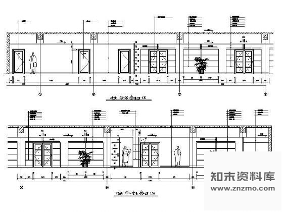 办公走道立面设计 施工图