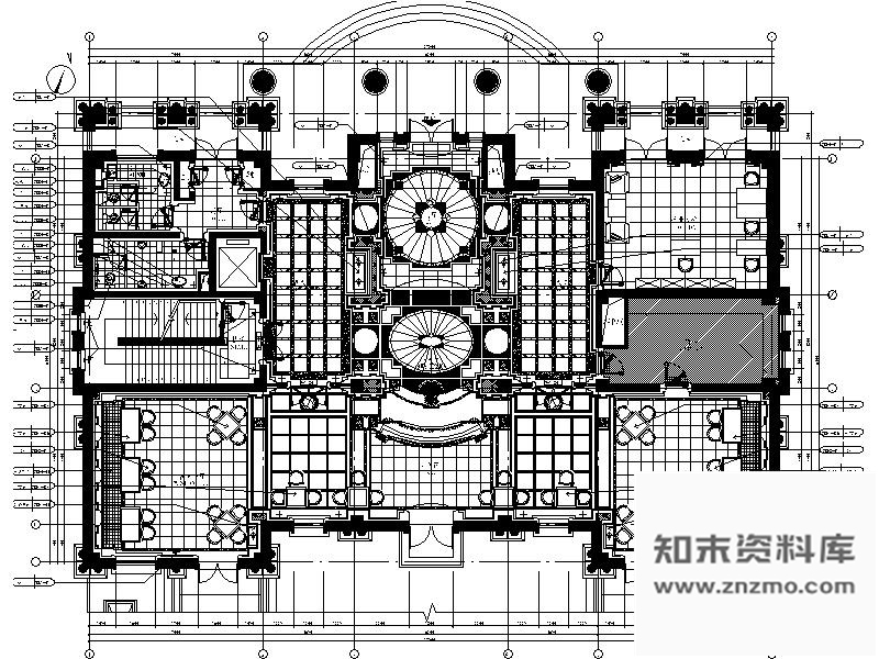 施工图上海某别墅会所室内施工图