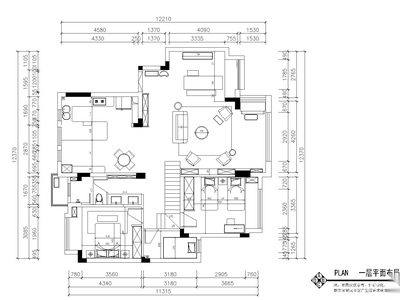 [湖南]-长沙·明昇壹城310 ㎡住宅室内施工图 平层