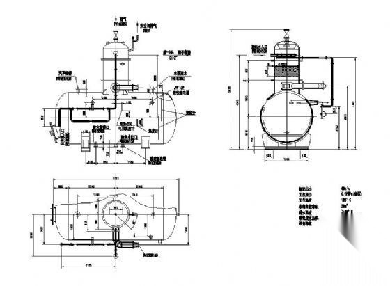 某40吨除氧器及水箱大样图