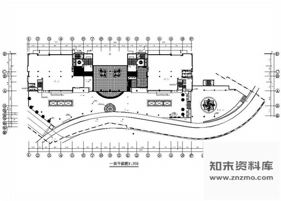 图块/节点少年宫科技综合大楼装修平面方案图