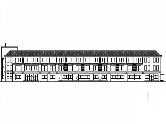 [德州]某社会福利中心三层商住楼建筑扩初图