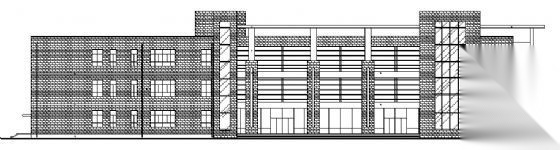 漯河中学新建校区三层学生食堂建筑结构施工图