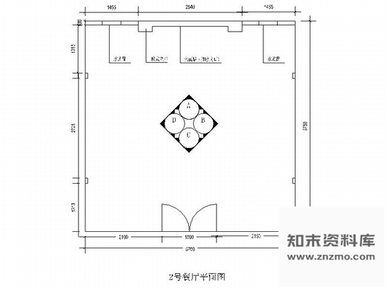 施工图33㎡餐厅包间装修图含效果