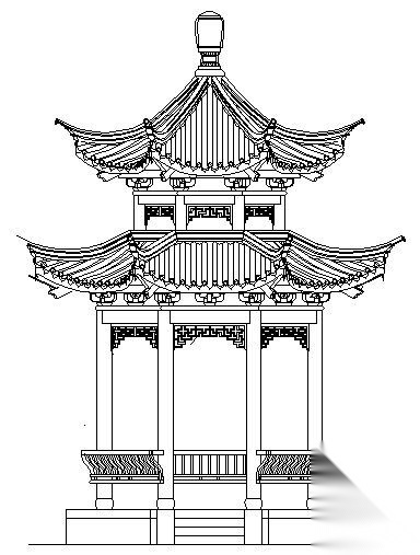 某八角亭建筑施工图