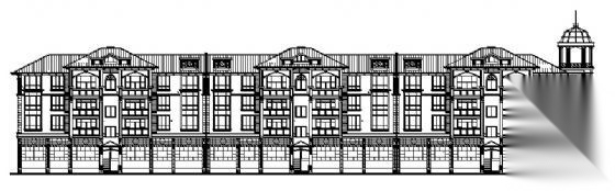 东莞市石碣镇某四层联排别墅建筑施工图