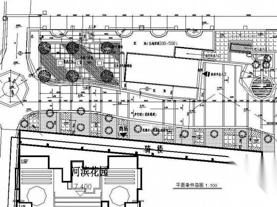 杭州某公寓步行街景观设计施工图