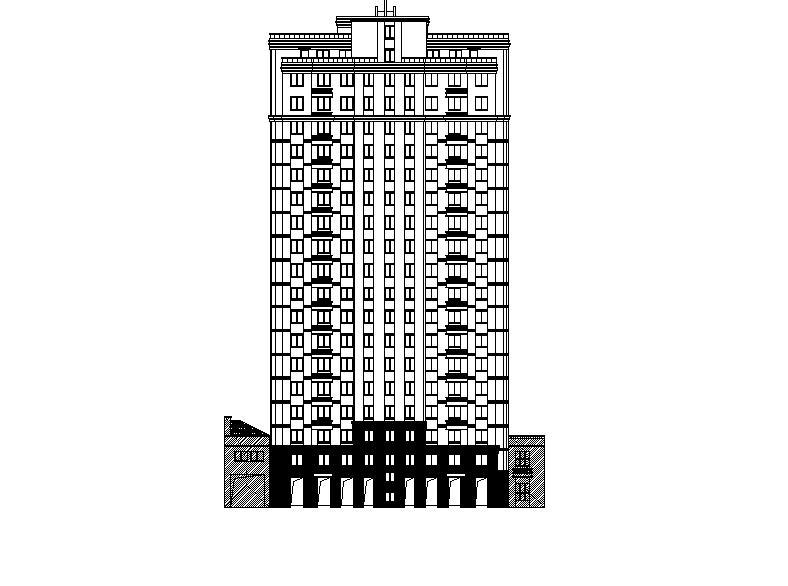 [宁夏]高层塔式商住小区建筑施工图（含多栋建筑及200...