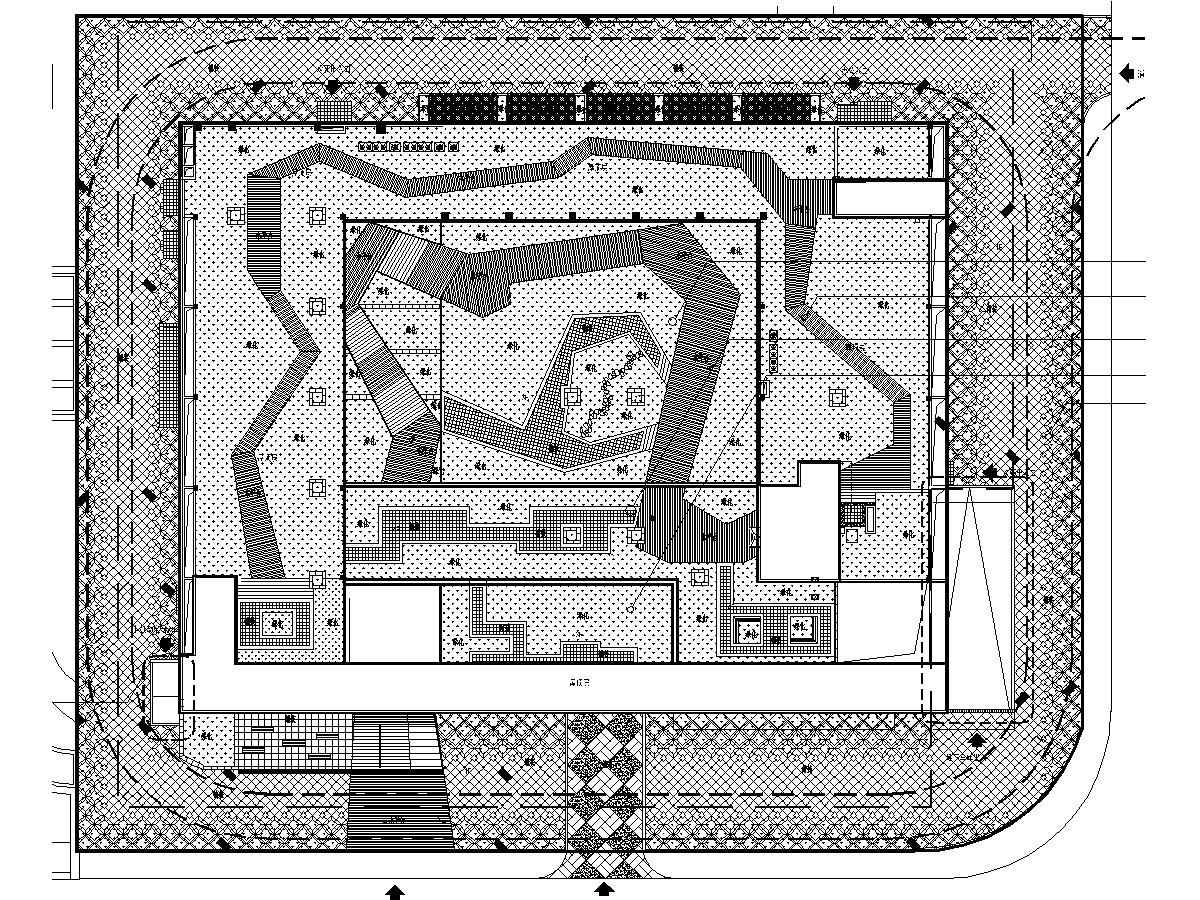 [浙江]城市中心区域规划展示馆景观施工图