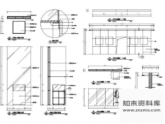 图块/节点模型台及艺术走廊详图 家具节点