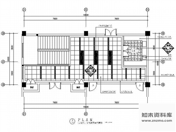 施工图办公楼走廊及茶水间装修图