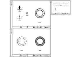 公园景观改造弧形花架CAD图纸