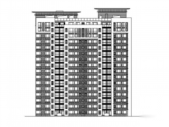 [西安]某十八层住宅楼建筑施工图