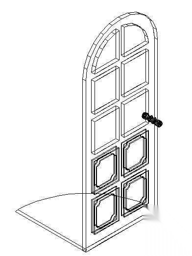 门CAD模型图块