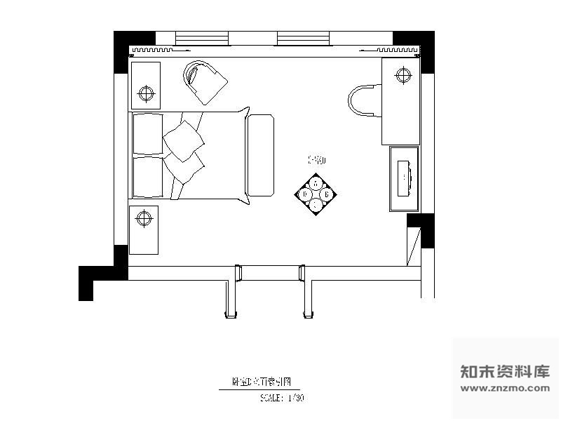 图块/节点别墅卧室装修施工详图